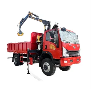 Thủy lực gấp Boom Crane xe tải gắn cẩu với gỗ Grabber