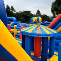Parcours d'obstacles gonflable commercial de grande taille, personnalisable pour centre d'amusement, école, événements en plein air