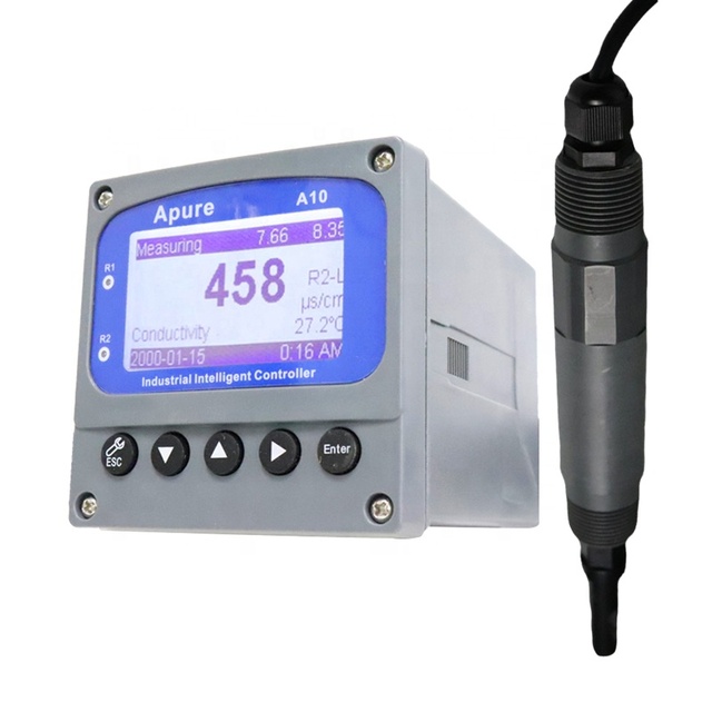 Apure Online Water Testing Instrument Digital Ec Tds Conductivity Meter Controller