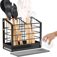Küchenarbeitsplatten-Utensilienhalter Wandmontiertes Nicht-Klappbares Metall-Besteckablagegestell im Traditionellen Chinesischen Design