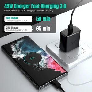 Bloque <span class=keywords><strong>de</strong></span> cargador USB C 45W PD Cargador súper rápido Tipo C Enchufe <span class=keywords><strong>Adaptador</strong></span> <span class=keywords><strong>de</strong></span> pared Carga rápida PPS para Samsung Galaxy - Product Image 6