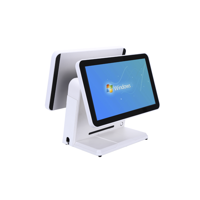 POS7650 15.6 Inch All in One System Pos Machine Touch Screen Pos System Dual Screen Cash Register Retail Store