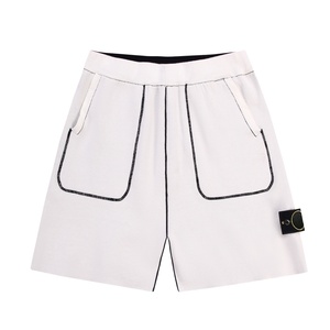 Shorts amples en maille délavée de qualité supérieure, style vintage, coupe oversize, streetwear hip-hop, extensibles, pour homme - Product Image 2