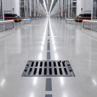 Grille linéaire en fonte nodulaire pour drain de tranchée, barre à fentes robuste pour drainage des eaux de pluie routières