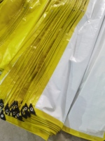 Bâche en PE double couche jaune et blanche, extérieur jaune, intérieur blanc, résistante aux UV, robuste, avec œillets en aluminium