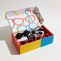 Étui pour lunettes de soleil de couleur personnalisée boîte d'emballage en carton ondulé boîte d'abonnement pour lunettes boîte d'expédition postale