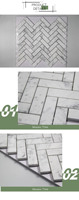 Carlara – carrelage de mosaïque en marbre à chevrons blancs, carrelage mural de salle de bain, carrelage de mosaïque à jet d'eau pour dosseret de cuisine