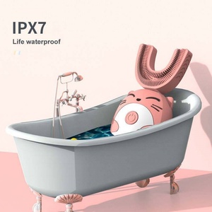 แปรงสีฟันไฟฟ้าสำหรับเด็กโซนิค 3 โหมด IPX7 แปรงสีฟันไฟฟ้าสำหรับเด็กกันน้ำพร้อมแปรงสีฟันรูปตัว U สำหรับเด็ก 1-15 ปี - Product Image 3