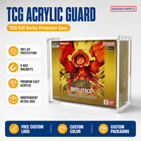 Boîte de présentation en acrylique PRB-01 pour booster box One Piece, couvercle magnétique, protection UV à 99 % pour cartes One Piece, le meilleur jeu de cartes