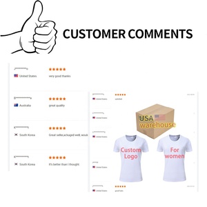 Polyester Sublimation t Shirt for Women Cotton Feel Us Warehouse 100% Polyester Blank <b>White</b> T-shirts for Sublimation Printing - Product Image 6