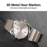 VVS Luxe Montre Homme Habillé Quartz Bicolore Acier Inoxydable Charm Aiguille Date 40mm 18mm OEM ODM Low MOQj