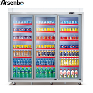 Supermercato split compressore display frigorifero con doppio strato porta di vetro - Product Image 3