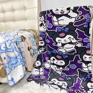 New Cat Plush Blanket Cartoon Children Student Dormitory Soft Quilt Nap Blanket Sheet Cute Light Comfortable