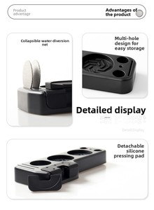 Supporto Multifunzionale per Accessori da Caffè con Base Antiscivolo, Stazione per Pressatura Espresso Salvaspazio, Portafiltro e Supporto per Tamper - Product Image 3