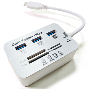Hub <span class=keywords><strong>USB</strong></span> Type C 7 en 1, haute vitesse, <span class=keywords><strong>USB</strong></span>-C 3.1 vers 3 <span class=keywords><strong>USB</strong></span> 3.0 avec adaptateur convertisseur MS SD <span class=keywords><strong>M2</strong></span> T-Flash - Product Image 3
