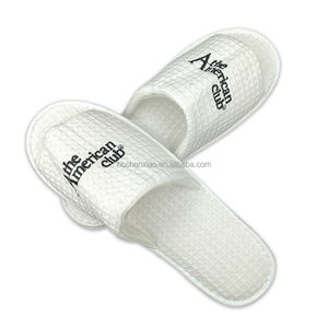 OEM <span class=keywords><strong>MARRIOTT</strong></span> Hotel Waffle desechable zapatillas de algodón para hombres y mujeres zapatillas de interior - Product Image 5