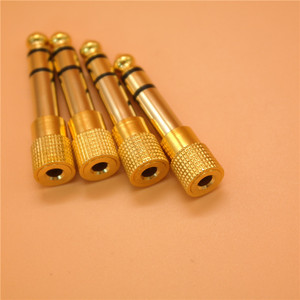 6.35mm Male To 3.5mm Female Audio <b>Adapter</b> <b>Plug</b> Gold Plated Connector - Product Image 3