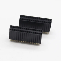 En-tête femelle personnalisé de haute qualité double rangée droite 1.27Mm x 2.54Mm pas 8.5 positions de hauteur connecteur 02p-50p pour carte Pcb