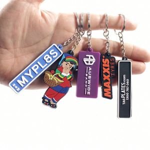 Rubber Soft PVC 3d Keychain Plastic Key Chain Custom Shape Keyring - Product Image 2