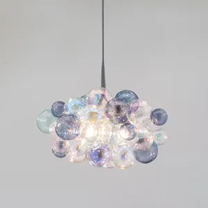 New Product Handmade Color Glass Pendant Light Residential Apartment Decoration Luxury Hotel Modern Chandelier