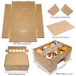 Boîte à frites jetable en papier pour emporter, emballage alimentaire, boîtes personnalisées pour ailes de poulet, hamburgers, boîtes à emporter, contenants pour restauration rapide - Product Image 2