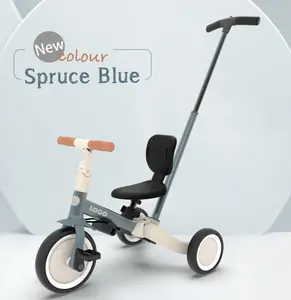 Brightbebe 4In1 Дети ног питание беспедальный велосипед и съемный для езды на велосипеде и 3 колеса пластиковые Высокоуглеродистая сталь трехколесный велосипед кататься на игрушечных машинках