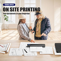 Imprimante Thermique Portable A4 Mini Sans Fil à Main Sans Encre pour Documents et Photos, Vente en Gros pour Voyages d'Affaires