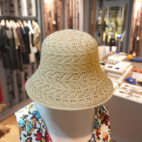 Chapeau Bob Femme Tendance Personnalisé, Respirant et Creux en Tricot pour l'Été, Chapeau de Soleil pour Vacances à la Plage, Fabricant de Chapeaux Personnalisés
