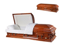 Ataúd de Madera Sólida de Primera Calidad para Adultos, Estilo Americano, para Funerales