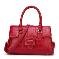 Sac à main en cuir PU brillant pour femme, sac à bandoulière motif Crocodile, grande taille, article d'usine, vente en gros