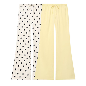 PB&ZA Donna 2026 <span class=keywords><strong>Pantaloni</strong></span> Estivi Chic in Seta Satinata, Vestibilità Ampia, Vita Alta Elastica, Stile Vintage, <span class=keywords><strong>Pantaloni</strong></span> Femminili Mujer - Product Image 1