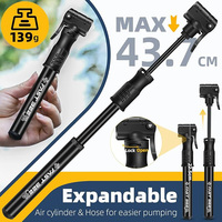 FAST Mini Portable Bike Hand Pump Aluminum & Steel 120PSI Schrader Valve Lightweight Durable Bicycle Tire Pump