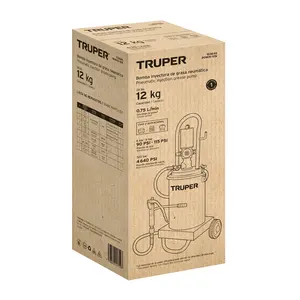Pompe à graisse pneumatique BOX 1, 12 kg, TRUPER - Product Image 2