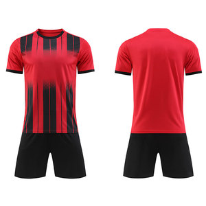 Set Jersey Sepak Bola Lengan Pendek Kerah Bulat Cepat Kering 100% Poliester - Product Image 4