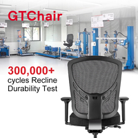 Chaise de bureau ergonomique en maille avec accoudoirs 5D brevetés, appui-tête 3D, grande inclinaison, conforme BIFMA EN 1335, charge 150 kg, pour projets de bureaux professionnels