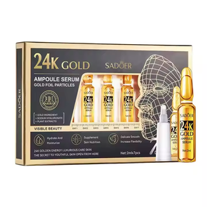 Sérum Ampoule <span class=keywords><strong>Acide</strong></span> Antioxydant et Meilleure Vente Or Bio 24K, Blanchissant, Anti-Âge, Raffermissant, Hydratant, Lissant, avec Vitamine C pour le <span class=keywords><strong>Nez</strong></span> - Product Image 4