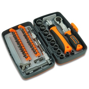 Jeu de tournevis multifonction à <span class=keywords><strong>cliquet</strong></span> 38 en 1, gain de temps, acier au chrome-vanadium, clés en plastique, barres d'extension - Ménage - Product Image 3