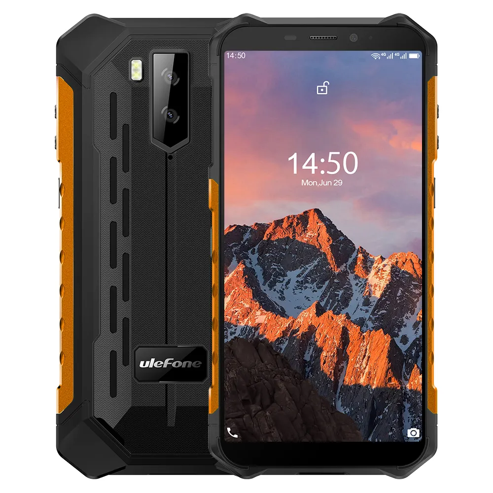 Ulefone armor X5 ponsel pintar 5.5 inci, ponsel Android NFC 3 + 32GB 5000mAh tahan air