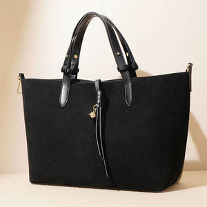 Sac seau vintage pour femme en cuir véritable, grande capacité, imperméable, luxe léger, marron, fermeture éclair, tendance, panier à légumes, sac fourre-tout - Product Image 4