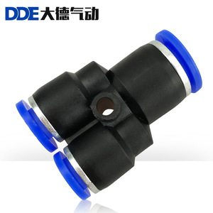 ข้อต่อลมแบบ Y ชนิด Dde รุ่น PW10 8 ตัวต่อแบบเร็วพร้อมตัวลดขนาดแบบสามทาง สำหรับอุปกรณ์เครื่องจักรกล - Product Image 2