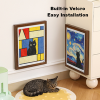 Griffoir mural en sisal pour chat, durable, vertical, motif végétal, résistant aux déchirures, tapis d'escalade pour animaux de compagnie