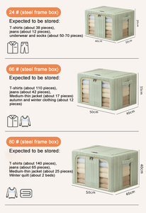 <strong>Large</strong> Capacity Foldable Oxford Cloth <strong>Storage</strong> Organizer Wardrobe Home <strong>Storage</strong> Organization with Steel Frame Clothes <strong>Storage</strong> <strong>Box</strong> - Product Image 5