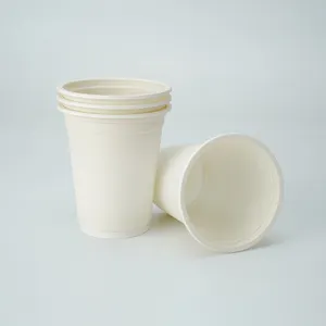 12oz 350ml Wholesale Disposable Corn Starch Cup Cold Hot Drink Biodegradable Compostable Cornstarch Eco Disposable Coffee Cups