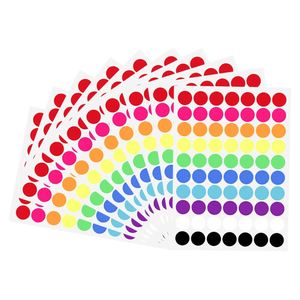 FX Custom Size 1cm 2cm 3cm Color Coding Label Round Writable Colorful Label Circle Adhesive Dots <b>Stickers</b> <b>Sheet</b> - Product Image 3
