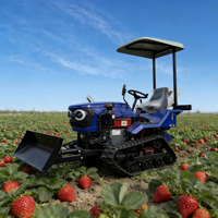 Fabrieksdirect ORSON 35PK Droge Land Crawler Rotorkopeg 2WD Quanchai Motor Met Zonnescherm Bulldozerblad voor Boomgaard en Boerderij
