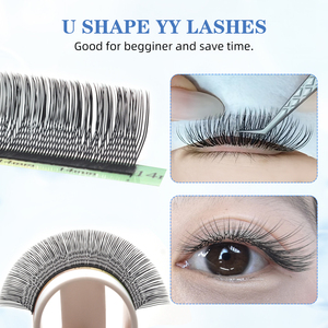 Mới Đến U Hình Dạng Khối Lượng Yy Mở Rộng Lông Mi Lông Mi Cá Nhân Mở Rộng Lông Mi Tự Nhiên Mềm Lash Khay Dịch Vụ OEM - Product Image 3