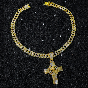 Hot Selling Hiphop Retro Rotatable Dollar Sign <b>Cross</b> Pendant Necklace Personalized Men's Necklaces Fashion Jewelry Wholesale - Product Image 4
