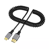Ressort de câble enroulé Flexible haute vitesse câble à ressort Hdmi vers Hdmi pour Consoles de jeux de bureau pour ordinateur portable sur fil Tv Hdtv