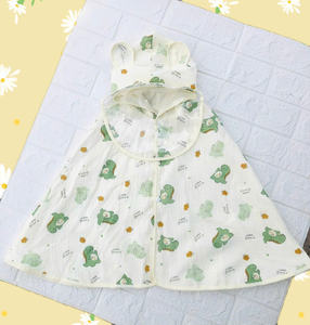 Manta con Capucha de Muselina Tejida para Bebé, Diseño de Frutas y Animales, Transpirable, Absorbente, Suave, de Algodón - Product Image 4