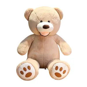 विशाल टेडी भालू पैरों के निशान के साथ आलीशान भरवां जानवरों बड़े बड़े टेडी गुड़िया वेलेंटाइन दिवस जन्मदिन का मातृ दिवस उपहार
